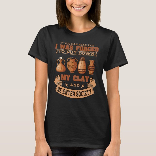 T-shirt Pottery Argile Artiste Céramiste Potter Cert artis (Devant)