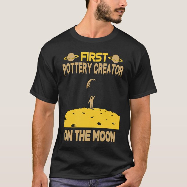 T-shirt Pottery Creator On The Moon (Devant)