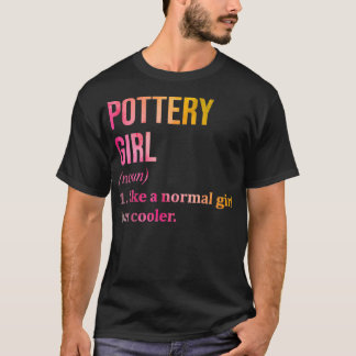 T-shirt Pottery Girl Drôle Dire en Aquarelle