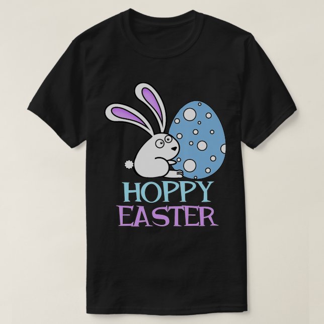 T-shirt Poubelle Lapin De Pâques Et Oeuf De Pâques (Design devant)