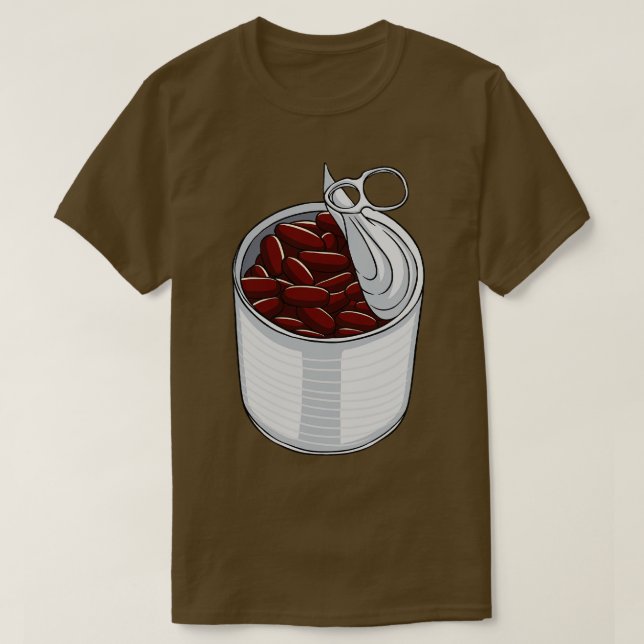 T-shirt Pouces de haricots Haricots rouges haricots cuits (Design devant)