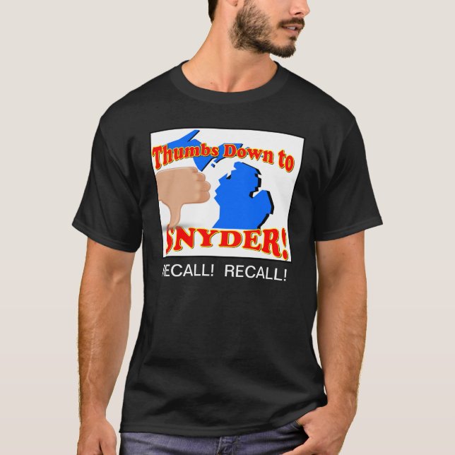 T-shirt Pouces vers le bas à Rick Snyder (Devant)