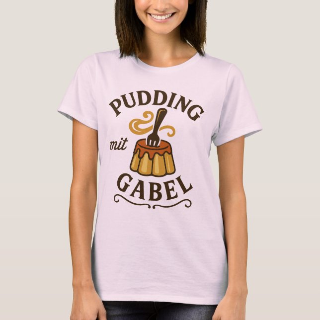 T-shirt Pouding avec fourchette design amusant (Devant)