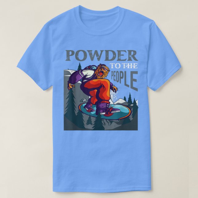 T-shirt Poudre Au Peuple Snowboard (Design devant)