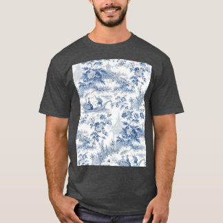 T-shirt Poudre bleu Chinoiserie Toile Graphic
