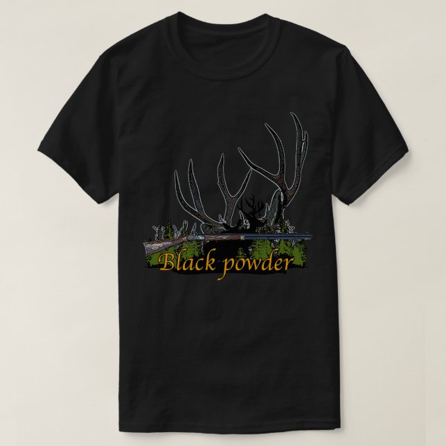 T-shirt Poudre noire 58 cal (Design devant)