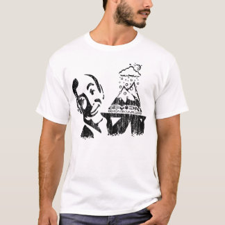 T-shirt Poudre Servie- par présage (avant noir vintage)