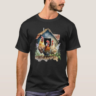 T-shirt Poulailler de la ferme biologique colorée Nr 5