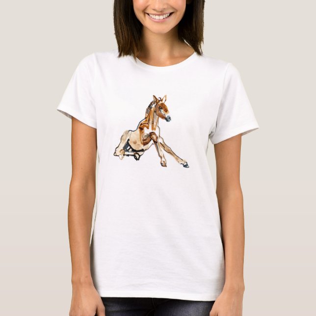 T-shirt Poulain ocre (Devant)