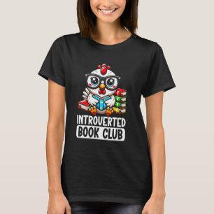 T-shirt Poule amatrice de lecture de club de livre introve