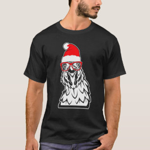 T-shirt Poule Chapeau Santa Noël Animal de Ferme X Mas Paj