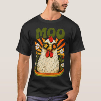 T-shirt Poule de ferme animale drôle Moo