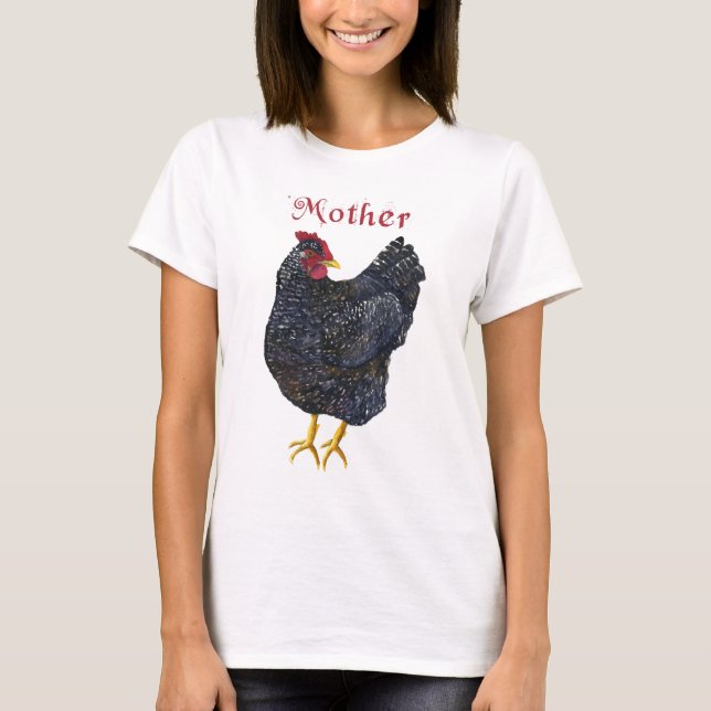 T-shirt Poule de mère (roche barrée) (Devant)