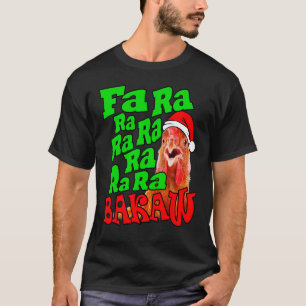 T-shirt Poule de Noël chantant un chant de Noël laid trico