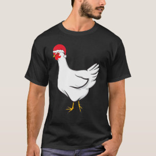 T-shirt Poule de Noël chapeau de Santa Xmas Pyjama pour ga