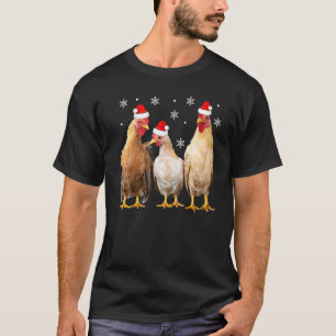 T-shirt Poule de Noël Enfants Famille assortie Poule de Pa
