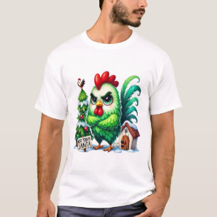 T-shirt Poule de Noël grincheuse