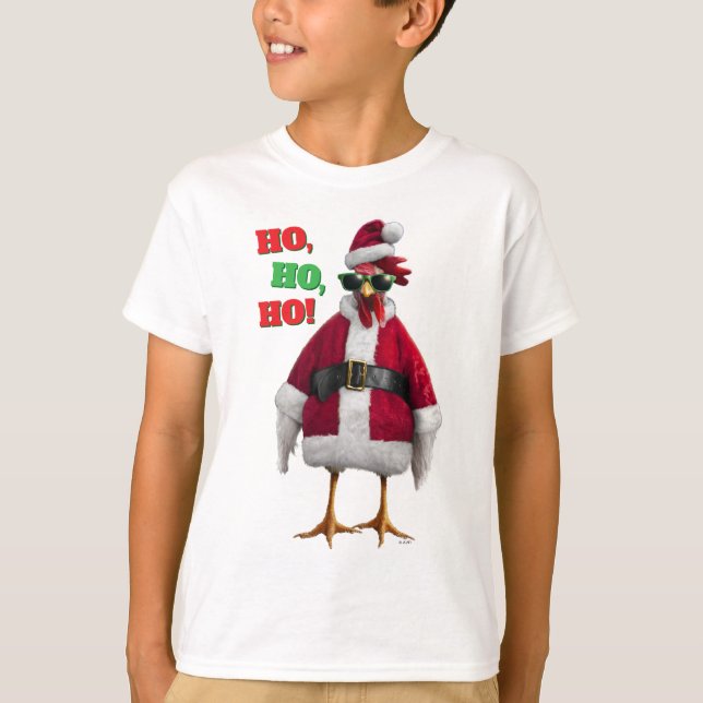 T-shirt Poule de Père Noël (Devant)