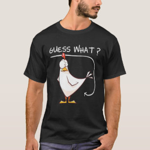 T-shirt Poule dit devine quoi pour amateur de poulet