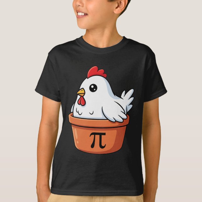 T-shirt Poule drôle Pot Pi Day Tarte Amoureux des maths En (Devant)
