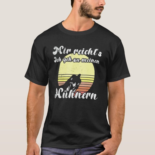 T-shirt Poule effrontée Sunset Geh Zu Meine Hühnern Ferme (Devant)