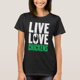 T-shirt Poule en vie Amour Graphique Femmes Hommes Éleveur