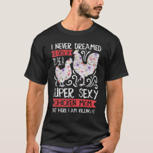 T-shirt Poule Fleur Maman Florale