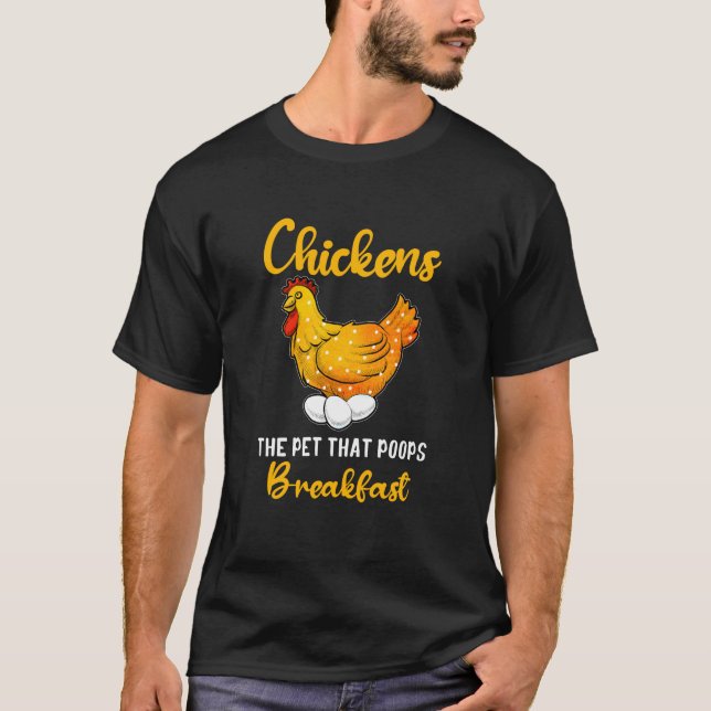 T-shirt poule l'animal qui fait le petit-déjeuner (Devant)