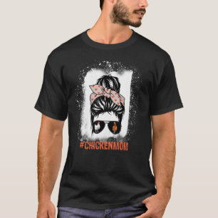 T-shirt Poule Maman Bun Messy Poule Bandeau Lunettes de so