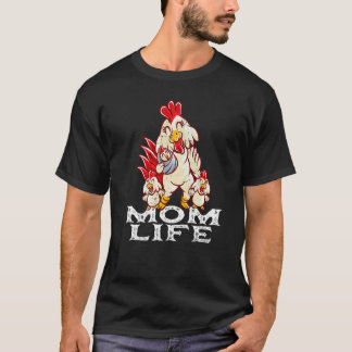 T-shirt Poule Maman Vie de Maman Maman Famille Poule Mère