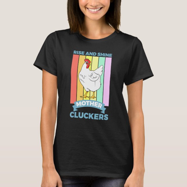 T-shirt Poule Mère Cocote Monte Brille (Devant)