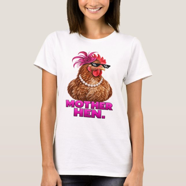 T-shirt Poule Mère - Conception de Hen Do - Mère de la Mar (Devant)