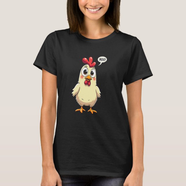 T-shirt Poule mignonne confusion de meuglement conception  (Devant)
