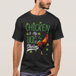 T-shirt Poule Mon chien est mon porte-bonheur