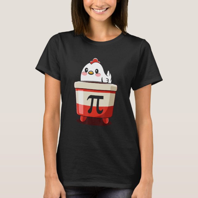 T-shirt Poule Pot Pi Day Tarte Math Geek (Devant)