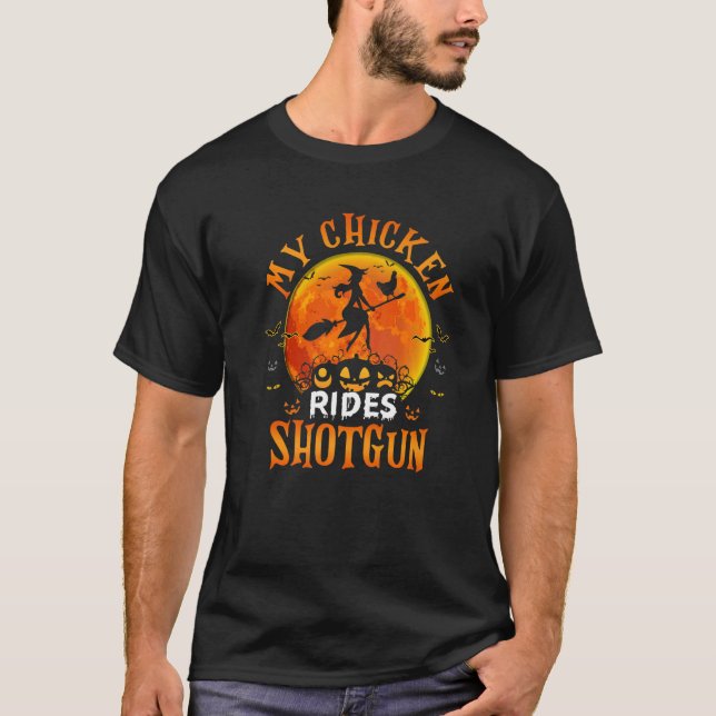 T-shirt Poule Rides Shotgun Poule (Devant)