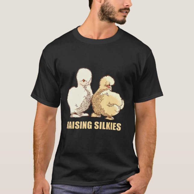 T-shirt Poule Soie Élevage Fermier Bantam Jardin (Devant)