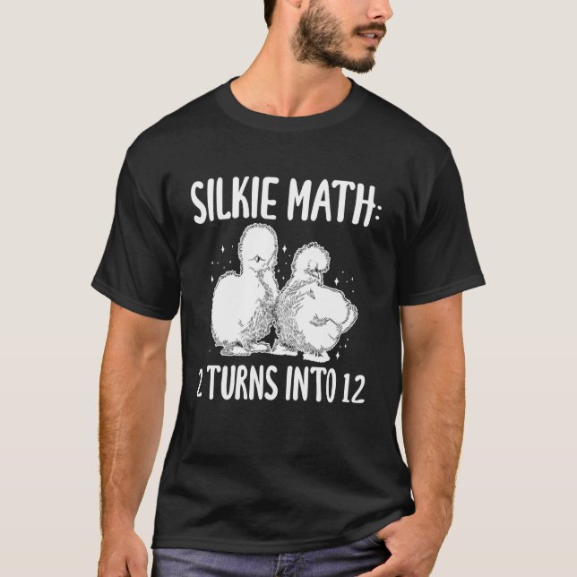T-shirt Poule Soie Math 2 Se Transforme En 12 Manches Long (Devant)