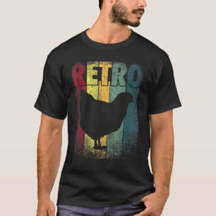 T-shirt Poule Style Rétro Hen Oiseau Vintage Femmes Dame