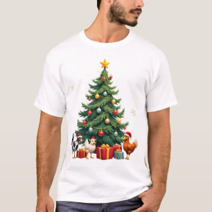 T-shirt Poule Vache Chèvre Cheval Ferme Animal Agriculteur