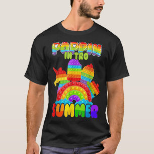 T-shirt Pouler Dans Été Cute Pop It Fidget Toy Unicorn