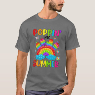 T-shirt Pouler Dans L'Été Arc En Ciel Pop It Fidget Toy Be
