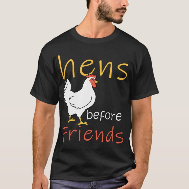 T-shirt Poules avant copines poulet (Devant)