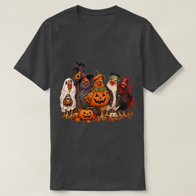 T-shirt Poules d'Halloween (Design devant)