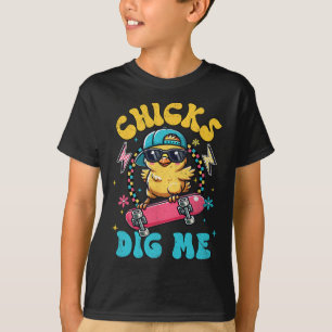 T-shirt Poules Drôles Me Draguent Pour Hommes Garçons Enfa