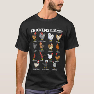 T-shirt Poules du Monde Éducatif Amoureux des Animaux de F