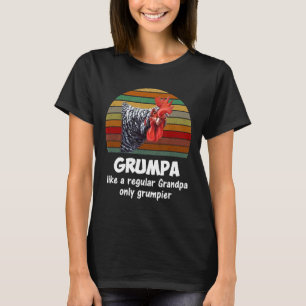 T-shirt Poules Grincheuses Comme Un Grand-Père Régulier Po