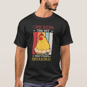 T-shirt Poules Le Compagnon Qui Fiente Le Petit Déjeuner F