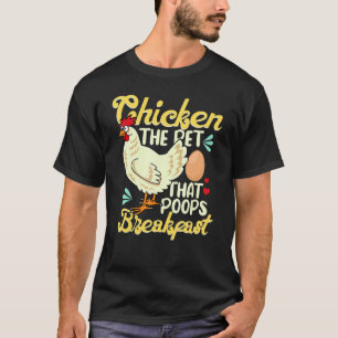 T-shirt Poules Le Compagnon Qui Fiente Le Petit Déjeuner T