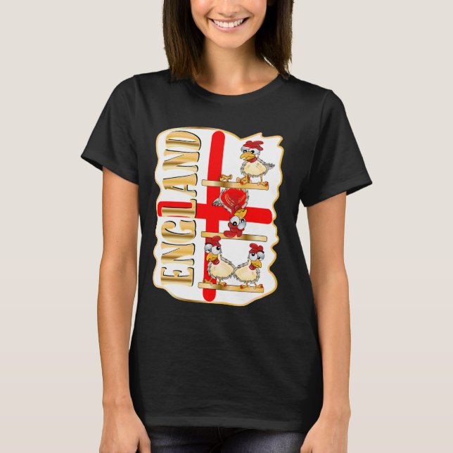 T-SHIRT POULET À DRAPEAU ANGLAIS (Devant)
